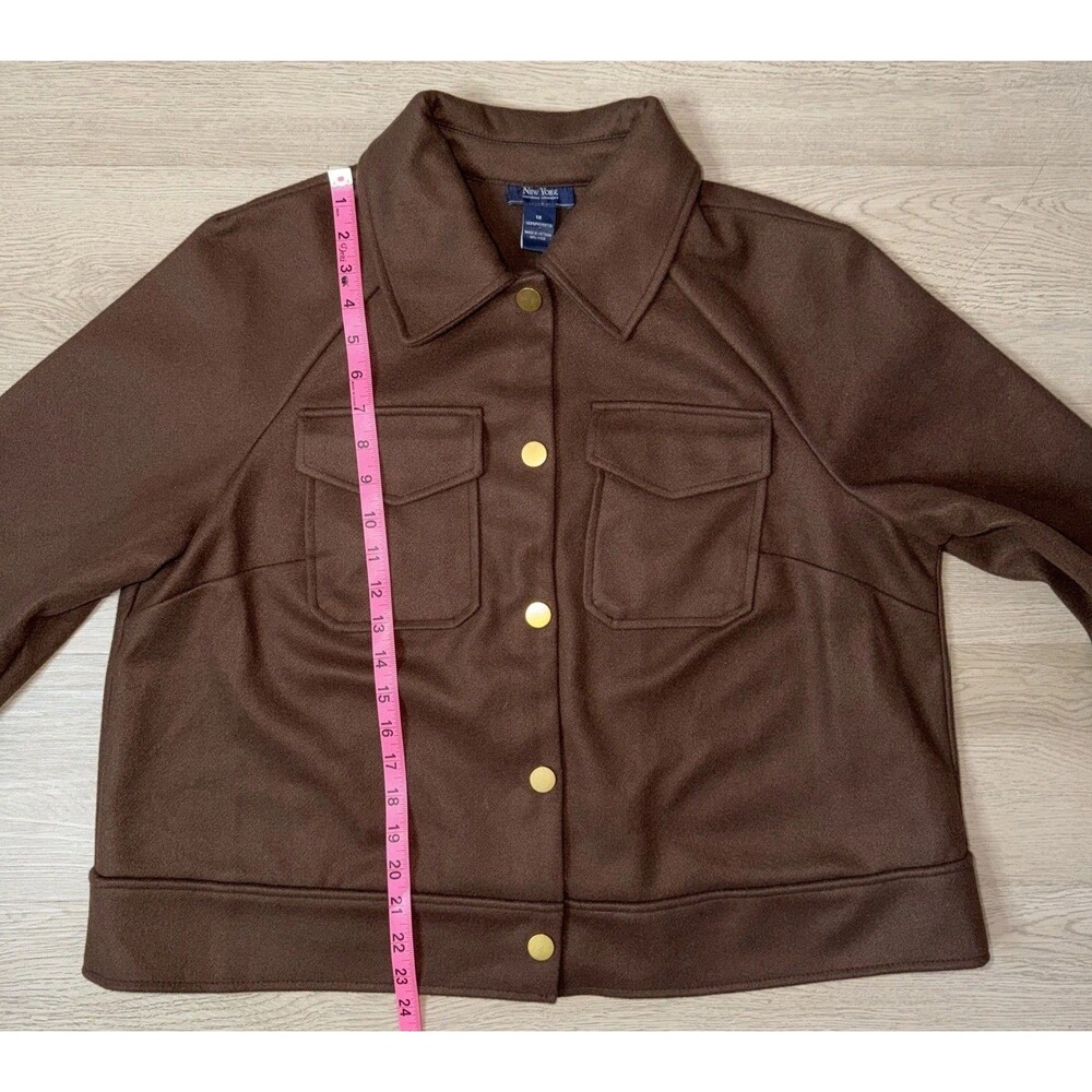L.L. Bean Brown Button-Front Utility Jacket - Picture 6 of 9